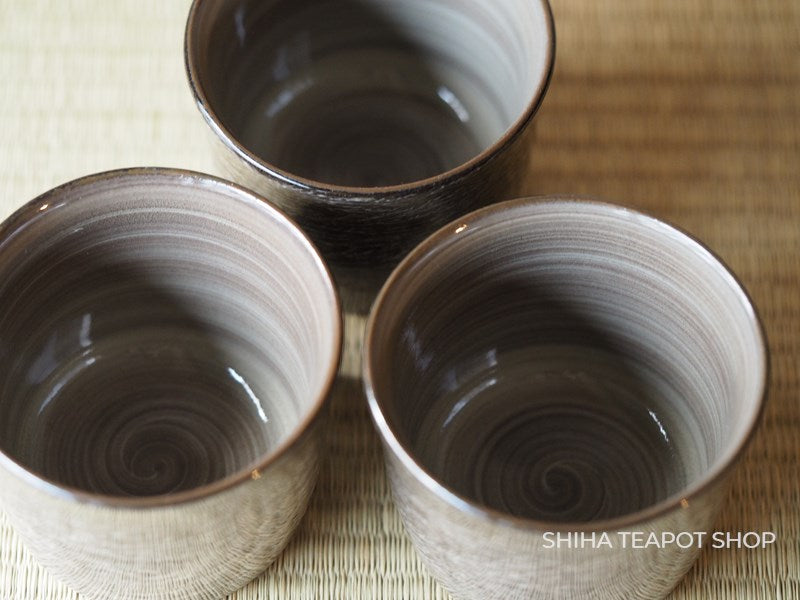 Yokoishi Gagyu White Clay Brushing Ceramic Cup Set 横石臥牛