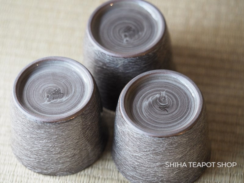 Yokoishi Gagyu White Clay Brushing Ceramic Cup Set 横石臥牛