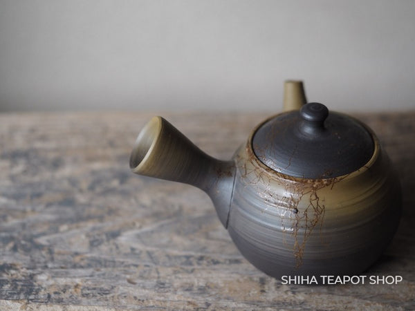 Hakusan Green Smoke Black Gradation Seaweed Kyusu Teapot 白山緑黒 H88