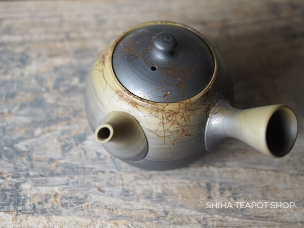 Hakusan Green Smoke Black Gradation Seaweed Kyusu Teapot 白山緑黒 H88