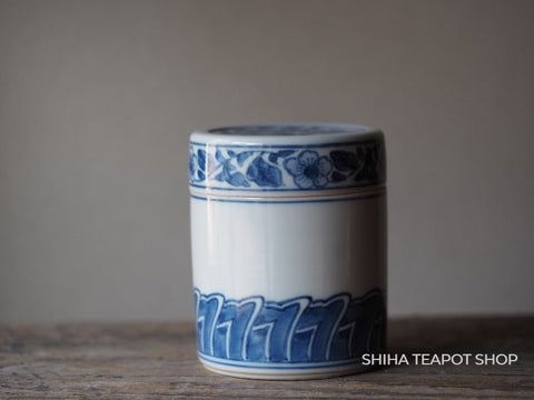 Blue & White Wet Tea Leaf Container /  Senchado Item (Used)