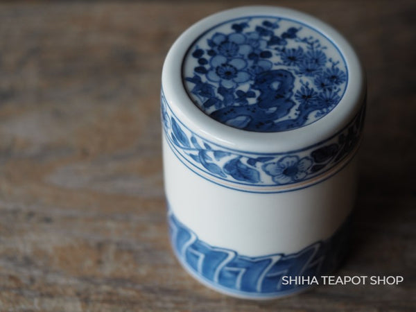 Blue & White Wet Tea Leaf Container /  Senchado Item (Used)
