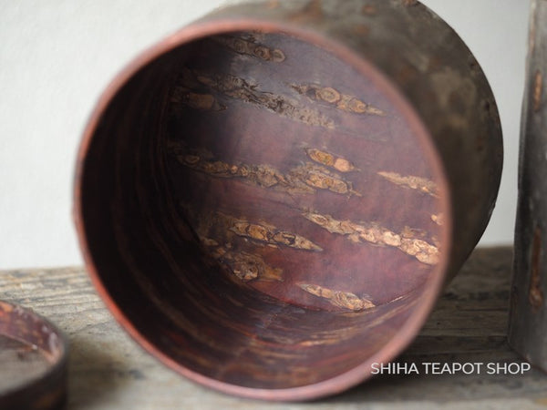 Cherry Rough Beauty Tree Bark Tea Coffee Canister (Large)& Tea Leaf Spoon YY90