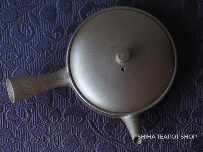 [ LEFT HAND ] JINSHU Flat Black Teapot(Wood Box  )甚秋 JN66