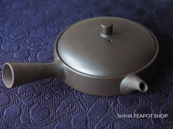 [ LEFT HAND ] JINSHU Flat Black Teapot(Wood Box  )甚秋 JN66