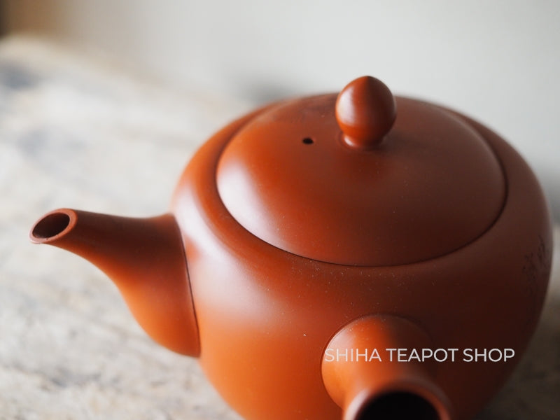 Antique Tokoname Delicate Red clay Hand-Carving Peacock Teapot
