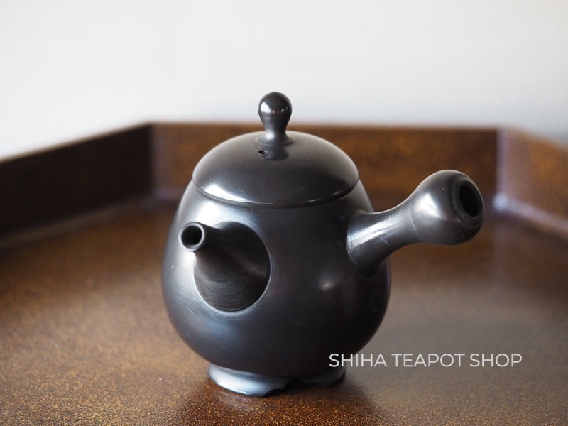 Yoshikawa Setsudo Red Clay Smoked Black Minimal Tokoname Kyusu Teapot 雪堂 YS10