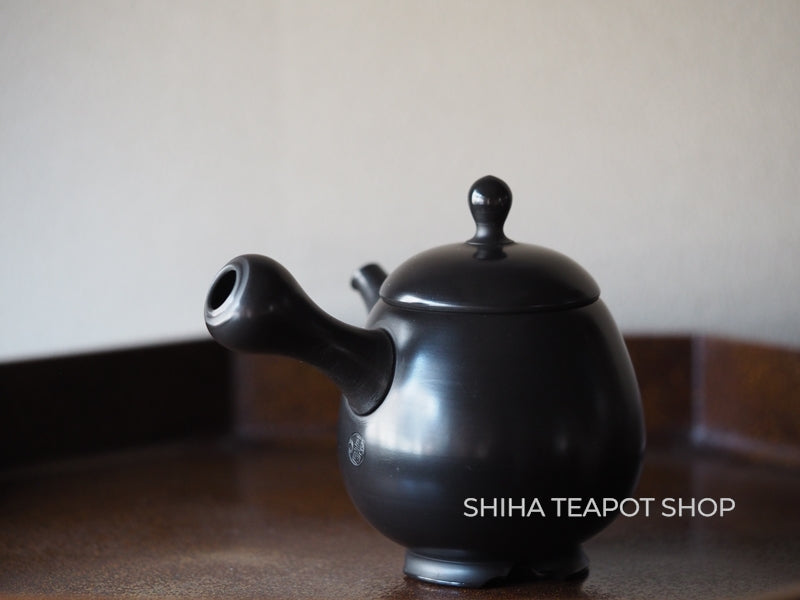 Yoshikawa Setsudo Red Clay Smoked Black Minimal Tokoname Kyusu Teapot 雪堂 YS10