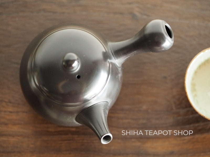 Yoshikawa Setsudo Red Clay Smoked Black Minimal Tokoname Kyusu Teapot 雪堂 YS10