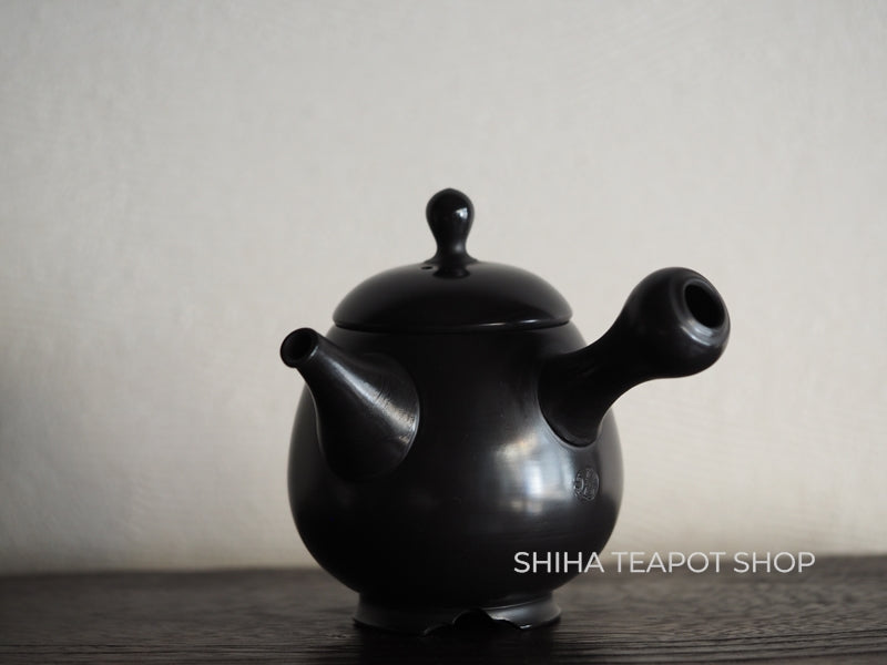 Yoshikawa Setsudo Red Clay Smoked Black Minimal Tokoname Kyusu Teapot 雪堂 YS10