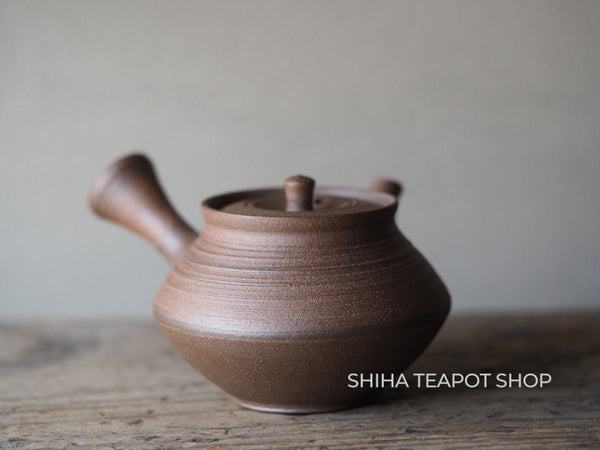 Shimizu Hokujo Reddish Brown Earthy Tokoname Small (120ml)Kyusu Teapot HK31