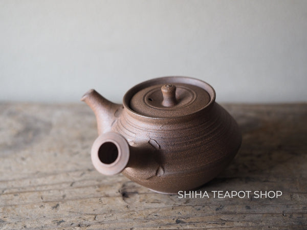 Shimizu Hokujo Reddish Brown Earthy Tokoname Small (120ml)Kyusu Teapot HK31