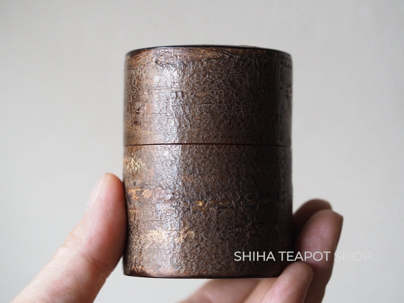 Mini Portable Japan Akita Cherry Tree Bark  Tea Canister Master Craftsman  Arakawa Keitaro  AK02