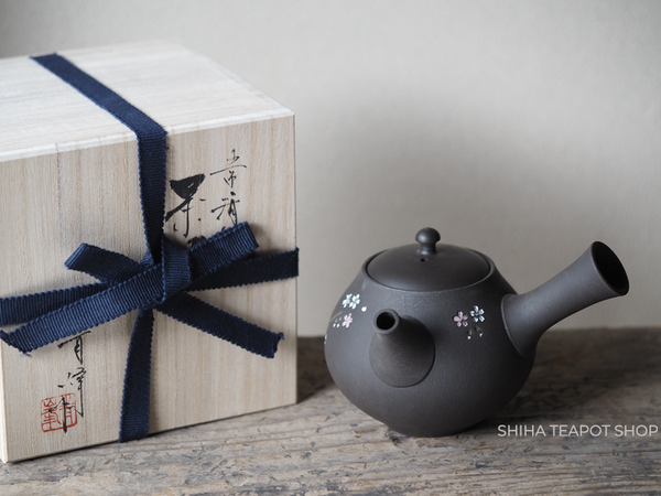 Tsuzuki Seiho Inka Sakura Kyusu Teapot 青峰桜 SEY2 （Made in Tokoname Japan）