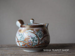 Antique Kutani Ware Porcelain Flower Paint Teapot （Used）