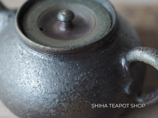 Tokoname Sou Yamada Shell Black Wood Firing Small Teapot 山田想 YS88