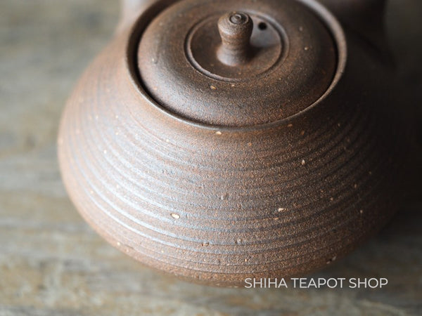 Shimizu Hokujo Nanban-Textured Reddish Brown Clay Teapot HK24