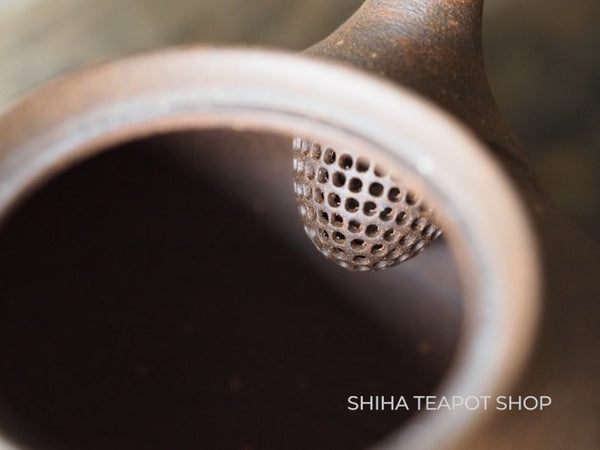 Shimizu Hokujo Nanban-Textured Reddish Brown Clay Teapot HK24