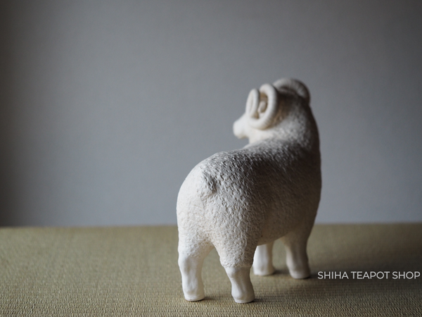 Beautiful White Clay Ceramic Sheep Object