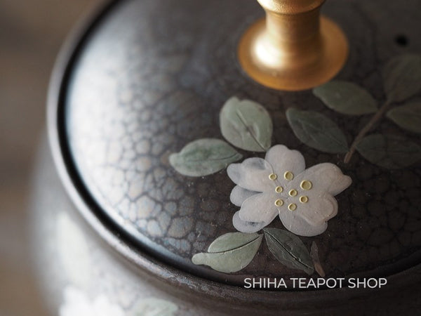 SHORYU Camellia Sasanqua Flower Oil Drops  Tokoname Kyusu Teapot SR59 昭龍山茶花 （Made in Tokoname Japan）