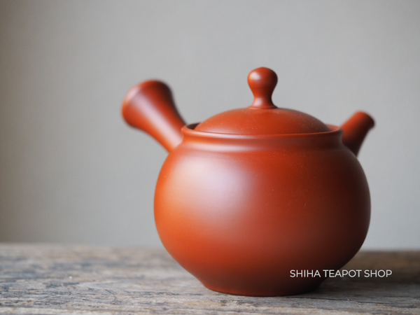 Yoshikawa Setsudo Red Clay Minimal Tokoname Kyusu Teapot ST09 （Made in Tokoname Japan）