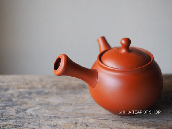 Yoshikawa Setsudo Red Clay Minimal Tokoname Kyusu Teapot ST09 （Made in Tokoname Japan）