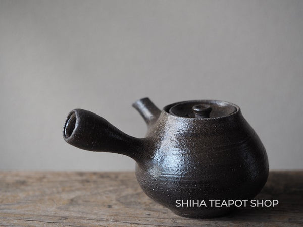 Suzu Yaki Woodfired Black Teapot SHINOHARA TAKASHI SZ02 珠洲篠原敬 （Made in Suzu Japan）