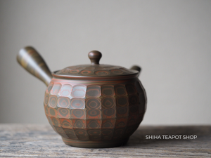 YUSEN Facet Nuance Color Marble Clay Tokoname Kyusu Teapot Green/ Red YS70 友仙 （Made in Tokoname Japan）