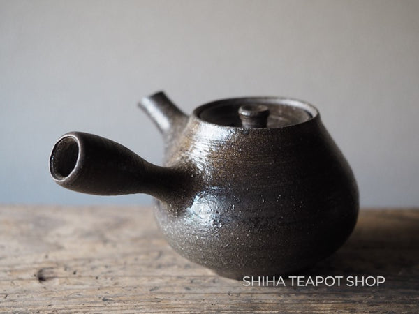 Suzu Yaki Woodfired Black Teapot SHINOHARA TAKASHI SZ04 珠洲篠原敬 （Made in Suzu Japan）