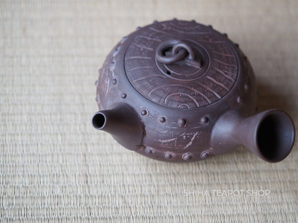 TOJU Rivet Ring knob Ceramic Japanese Tokoname Kyusu Teapot TJS99 陶寿鋲打 （Made in Tokoname Japan）