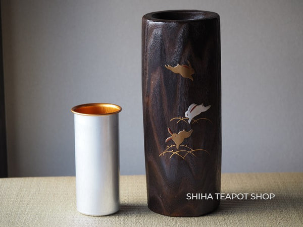 Paulownia Kanazawa Kiri Kogei Rabbit Vase Used