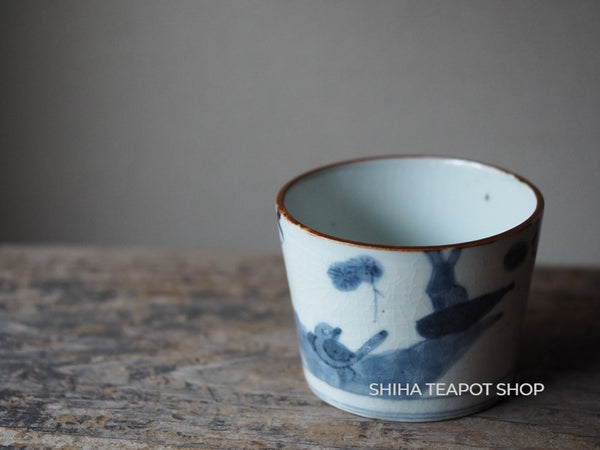 Antique Blue & White Cups Porcelain 青花鸟杯