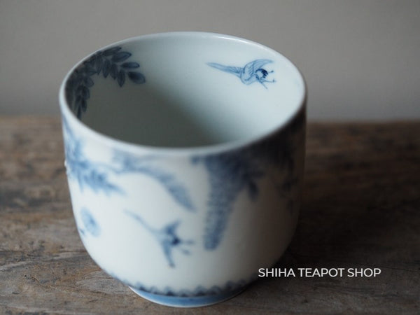 Antique Blue & White Cups Porcelain 青花花鸟杯