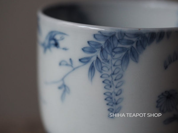 Antique Blue & White Cups Porcelain 青花花鸟杯