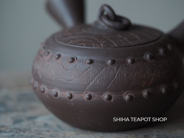 TOJU Rivet Ring knob Ceramic Japanese Tokoname Kyusu Teapot TJS99 陶寿鋲打 （Made in Tokoname Japan）