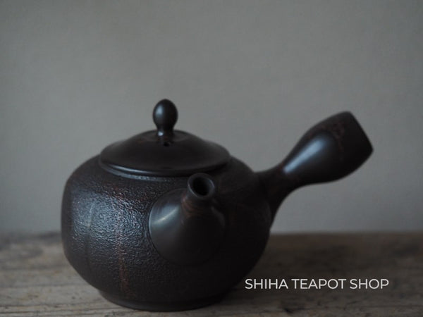 KOSHIN Black Red Marble Seaweed Tokoname Kyusu Teapot (Iron Teapot texture） KS09 香臣藻掛大理石