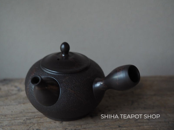 KOSHIN Black Red Marble Seaweed Tokoname Kyusu Teapot (Iron Teapot texture） KS09 香臣藻掛大理石