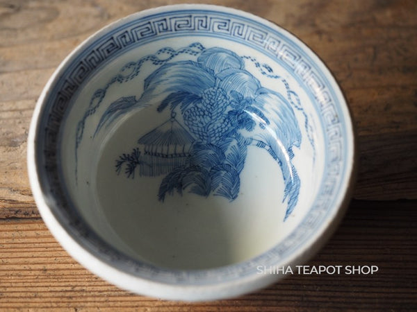 Antique Blue & White Wash Bowl Water Bowl Tea-Pond Old Porcelain AQ12 青花茶池