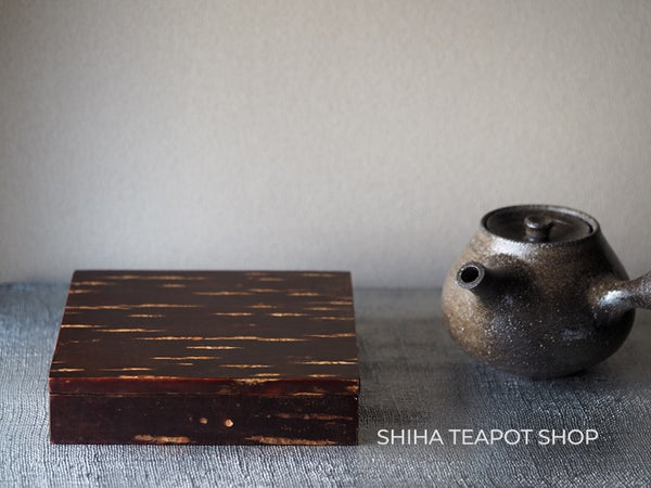 Japan Wood Craft Teatime Box  Tray Cherry Tree Bark  SmoothTexture BX11