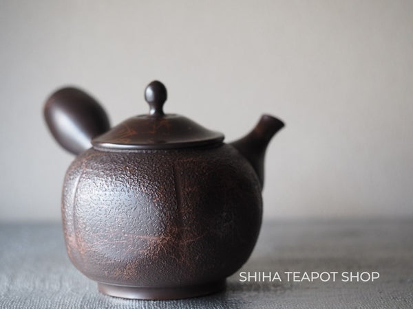 KOSHIN Black Red Marble Seaweed Tokoname Kyusu Teapot (Iron Teapot texture） KS20 香臣藻掛大理石