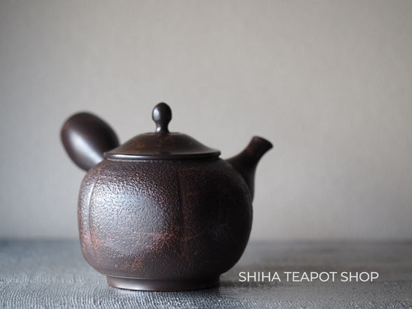 KOSHIN Black Red Marble Seaweed Tokoname Kyusu Teapot (Iron Teapot texture） KS20 香臣藻掛大理石