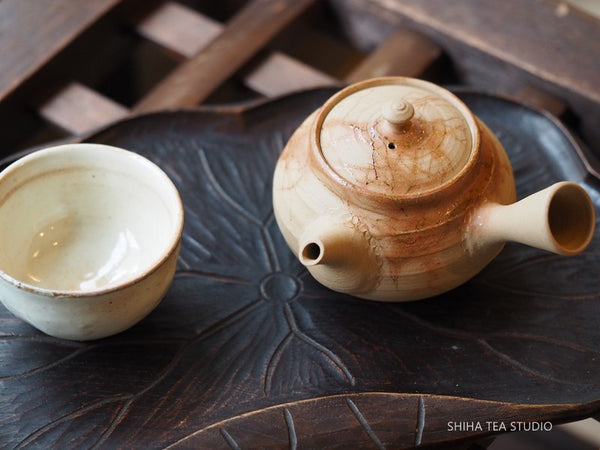 HAKUSAN Old Tokoname Clay Seaweed Sencha Small Kyusu Teapot H17
