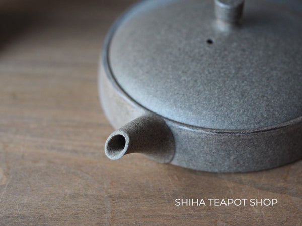 JINSHU Flat Gradation Tokoname Kyusu Teapot (Wood Box with artist's signature (certificate) ) JN25