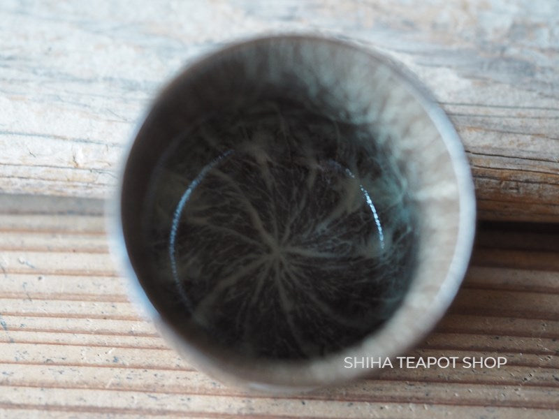 Hand-paint 1 Egret Small Cup, Yokoishi Gagyu of Utsutsugawa-yaki  GG21 現川焼臥牛窯