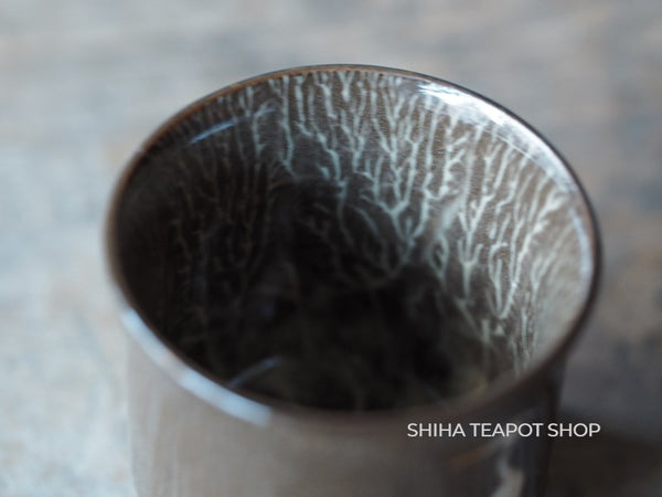 Hand-paint 1 Egret Small Cup, Yokoishi Gagyu of Utsutsugawa-yaki  GG21 現川焼臥牛窯