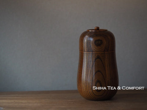 Yamanaka Wood Art Tea Canister Gourd