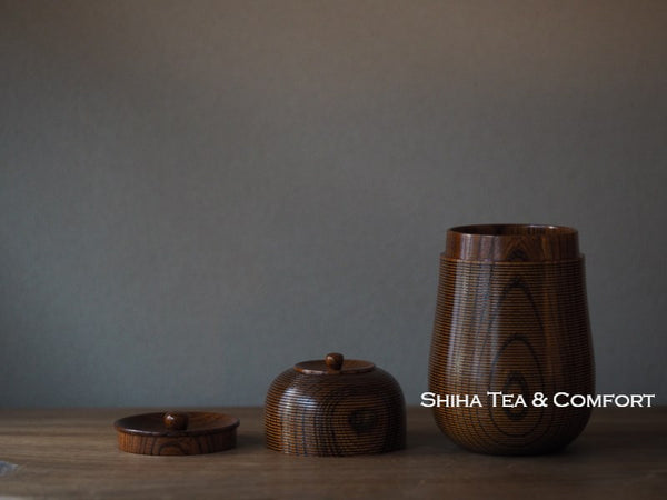 Yamanaka Wood Art Tea Canister Gourd