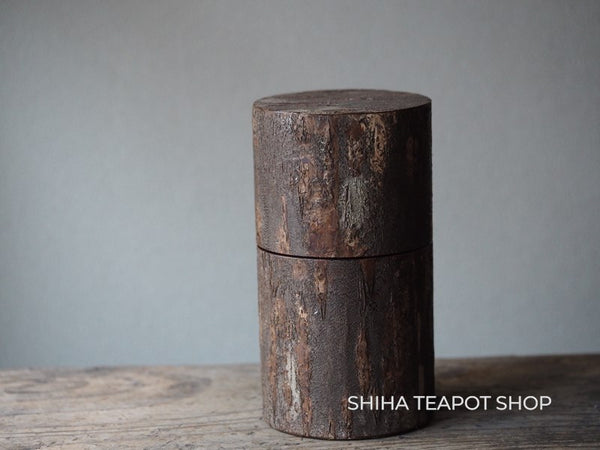 Cherry Rough Beauty Tree Bark Tea Coffee Canister (Large)& Tea Leaf Spoon YY21