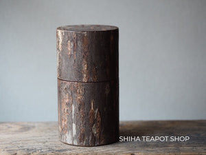 Cherry Rough Beauty Tree Bark Tea Coffee Canister (Large)& Tea Leaf Spoon YY21