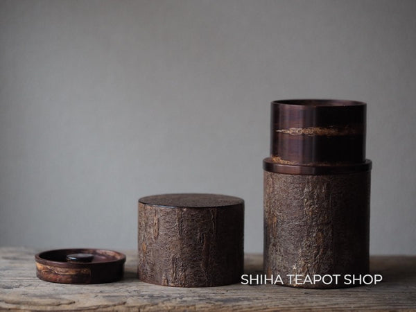 Japan Akita Cherry Tree Bark Tea Canister Master Craftsman Arakawa Made AR84